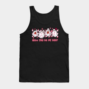 Will You Be My, Boo Funny Ghost Happy Valentine_s Day Women Tank Top